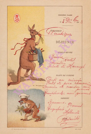 Le Paquebot L'Atlantique, Auguste Vimar, 1903 | Vintage Menu Art - cover menu