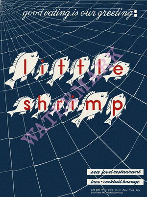 Little Shrimp New York 1940s Posters Prints & Visual Artwork