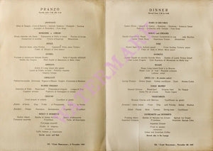 Lloyd Sabaudo 1927 Menu