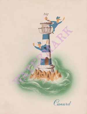 Queen Mary May 1955 Menu Design