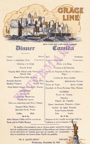 M.S. Santa Rita 1930 Ocean Liners