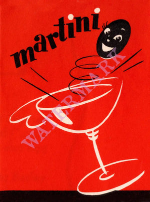 Martini Olive Detail from The McAllister, Miami 1955 Menu Art