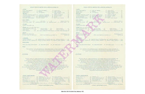 Miller Bros, Baltimore 1942 menu