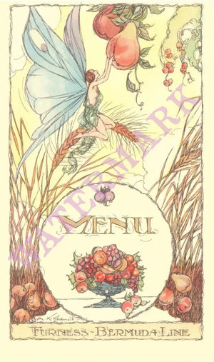 Monarch of Bermuda 1932 Ocean Liner menu art