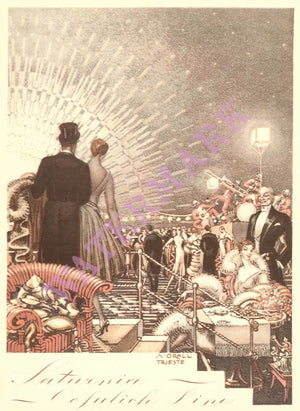 MS Saturnia 1929 Menu Art
