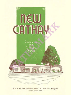 New Cathay Portland 1940 Vintage Americana Menus