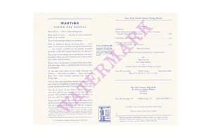 New York Central System Wartime Dining Service 1943 Vintage Americana Menus