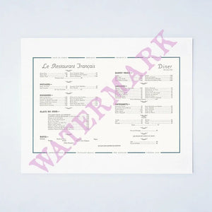 New York World's Fair 'Le Restaurant Francais' 1940