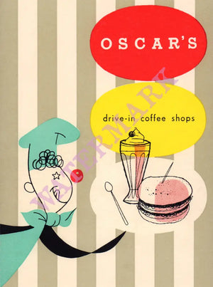 Oscar's, San Diego 1950s Menu Art
