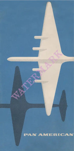 Pan American Clipper 1940s Menu Art