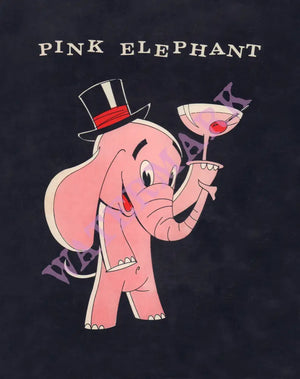 Pinky The Elephant, House of Steaks Marquette 1970s Menu Art