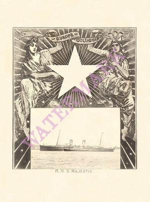 RMS Majestic 1907 Menu Art