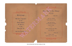 Ruby Foo's Beachomber New Year's Eve Menu Interior 1930s Harley Spiller Collection Cool Culinaria