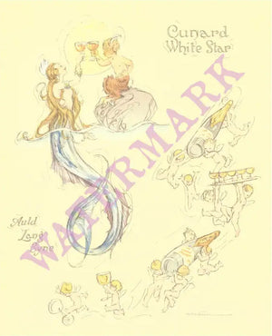 S/S Laconia 1936 Menu Art