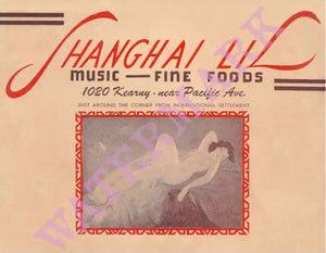 Shanghai Lil San Francisco 1945 Harley Spiller Collection Vintage Menu Art