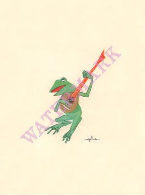 SS Roma 1937, Frog with Lute Menu Art