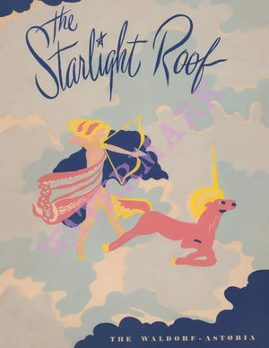 Starlight Roof, Waldorf Astoria, New York 1949 Menu Art | Vintage Menu Art - cover