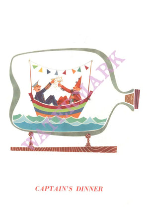 Steam Ship Acapulco, 1962 Menu Art