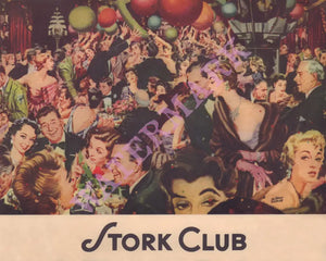 Stork Club, New York 1950s | Vintage Menu Art - cpver