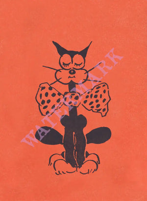 The Black Cat Café & Bar, Honolulu 1930s | Vintage Menu Art