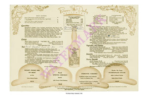 The Brown Derby Dinner Menu, Hollywood, 1948 Menu