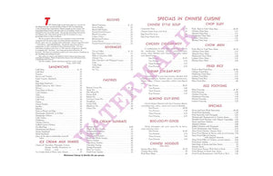 The Chi Gardens Regina Saskatchewan Canada 1950s Interior menu