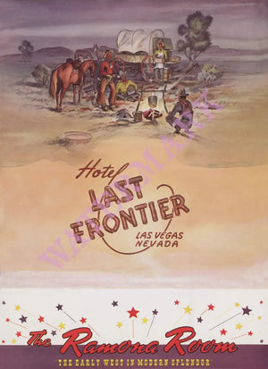 The Last Frontier, Las Vegas 1940s | Vintage Menu Art - cover