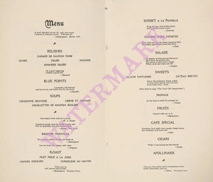 The Last Guest, Banquet At Louis Sherry New York 1903