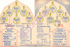 The Original Pancake House, Murray UT 1950S Menu