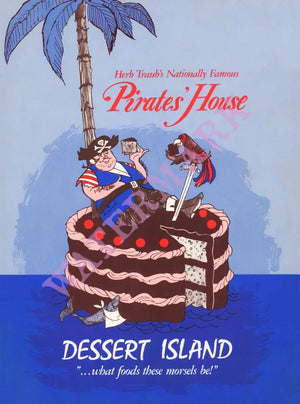 The Pirates' House, Savannah 1983 Menu Art