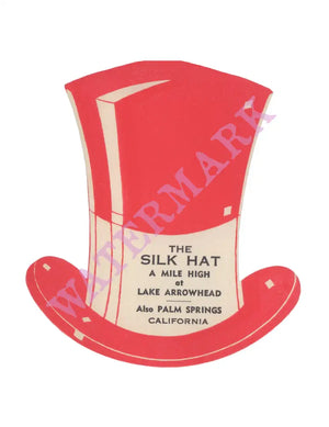The Silk Hat, Palm Springs 1930s | Vintage Menu Art – Front