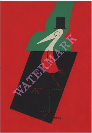The Stork Club Red Bar Book Cover 1946 by Paul Rand | Vintage Menu Art - cover