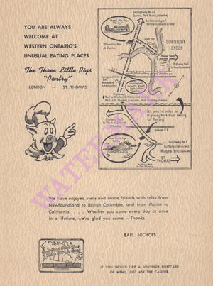 Three Little Pigs "Pentry", London Ontario 1950s