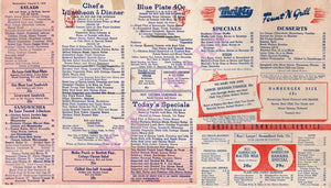Thrifty's, Los Angeles 1944 Menu