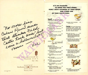 Trader Vic’s Havana 1958 Posters Prints & Visual Artwork