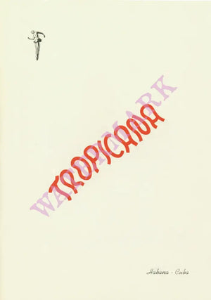 Tropicana, Havana, Cuba 1951 Menu Art