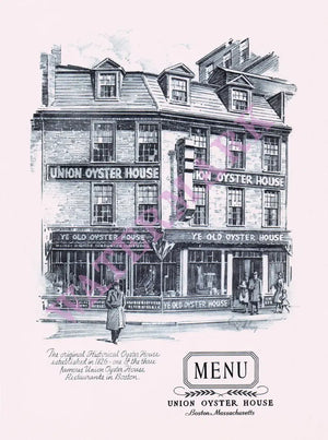 Union Oyster House, Boston 1947 Menu art