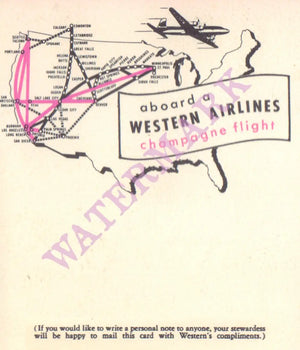 Western Airlines, Champagne Flight 1950s