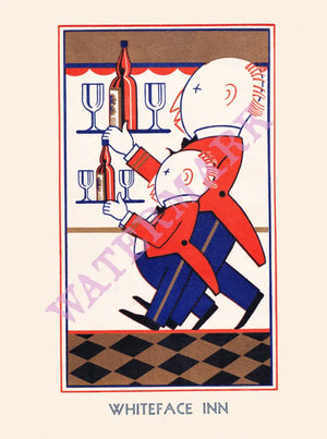 Whiteface Inn, Lake Placid, NY 1930s Menu Art