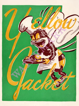 Yellow Jacket, La Cañada Flintridge 1950s Menu Art