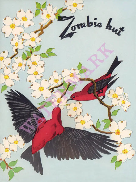 Zombie Hut, Sacramento 1950s Menu Art