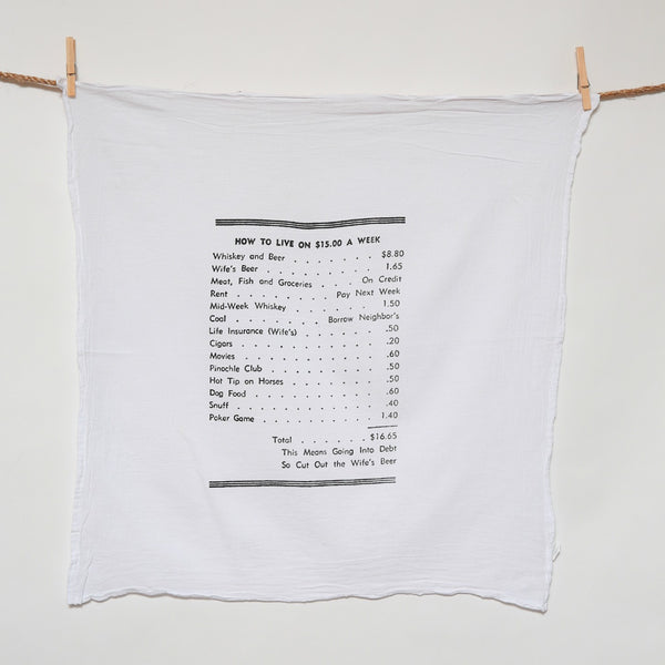 How To Live On $15.00 A Week Dish Towel