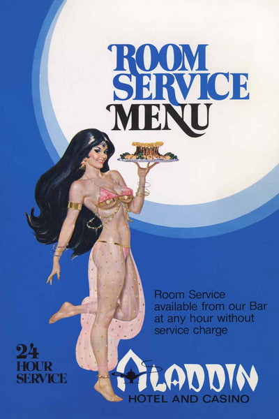 Aladdin Hotel and Casino Room Service Menu, Las Vegas, 1960s