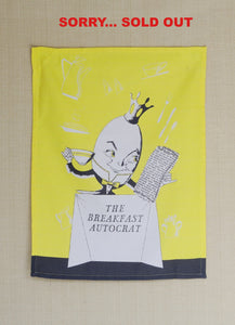The Breakfast Autocrat, 1950s New York Kitchen Towel