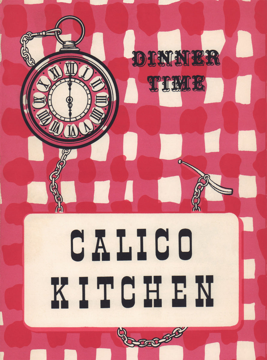 Calico Kitchen Usa 1959 Vintage Menu Art
