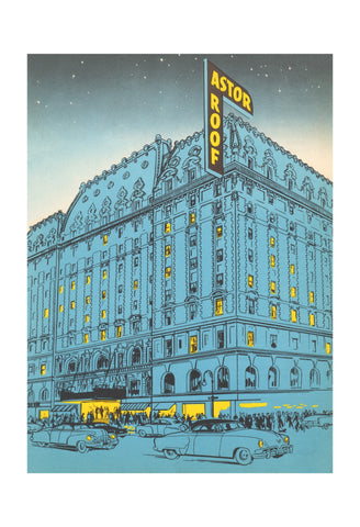 Hotel Astor, New York 1953 Menu Art