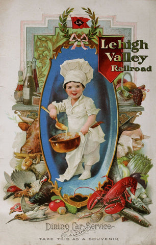Lehigh Valley Railroad Dining Car Service 1913