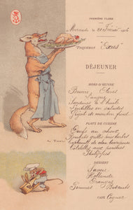 Le Paquebot Oxus 1906 Auguste Vimar Menu Art
