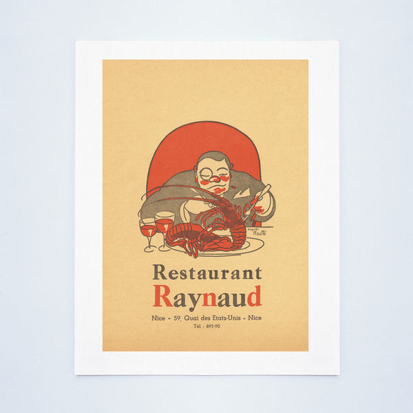 Restaurant Raynaud Nice France 1950s