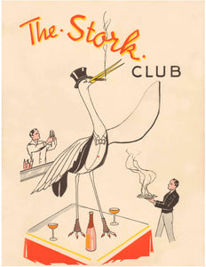 Stork Club, Rhode Island 1930s Menu Art 